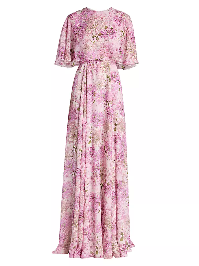 Шелковое платье макси с цветочным принтом Giambattista Valli, розовый vico giambattista new science