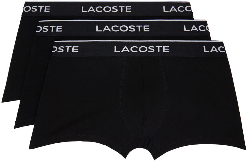 

Комплект из трех черных повседневных боксеров Lacoste