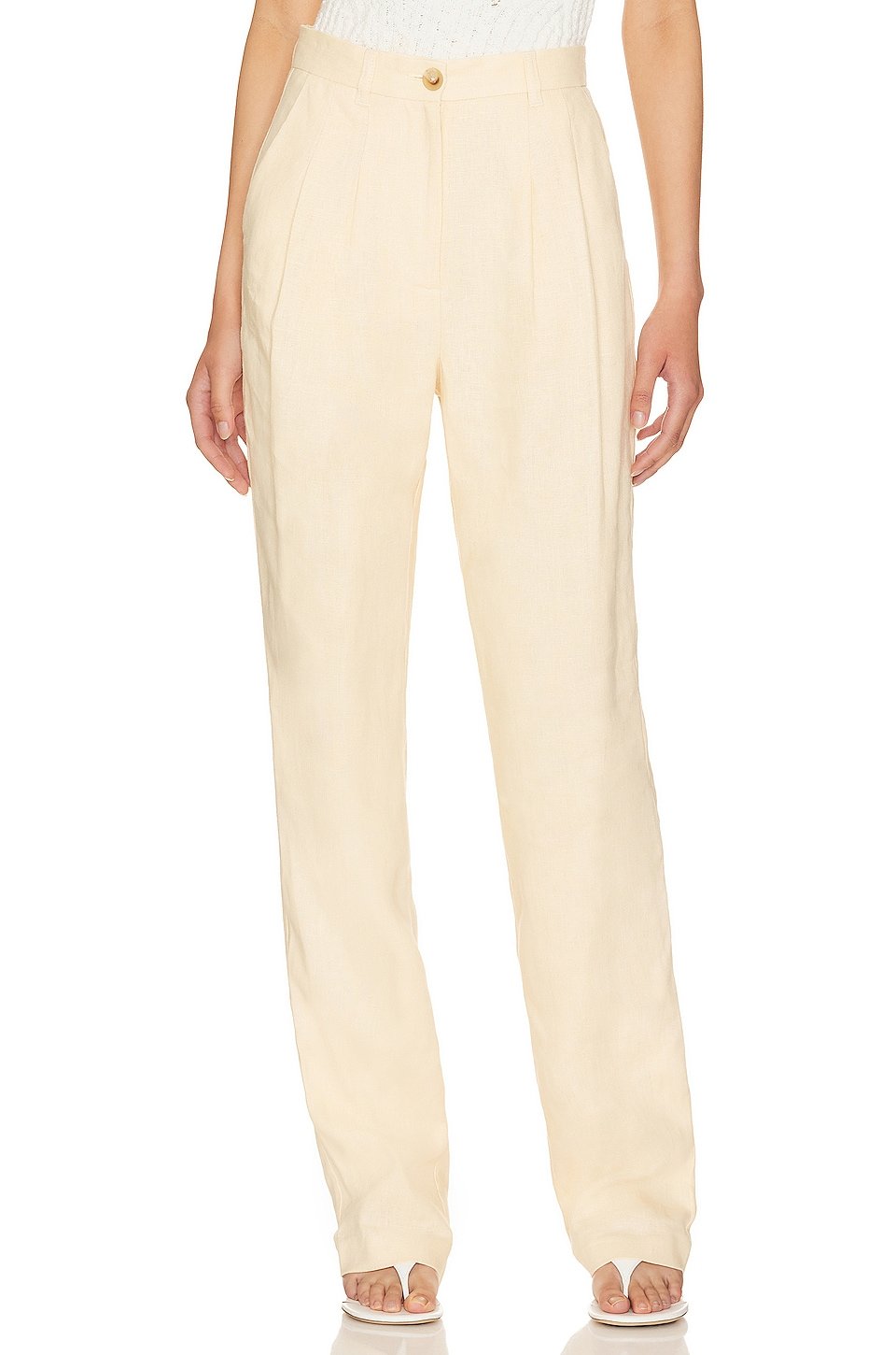 

Брюки ANINE BING Jay Trouser, цвет Light Yellow Linen