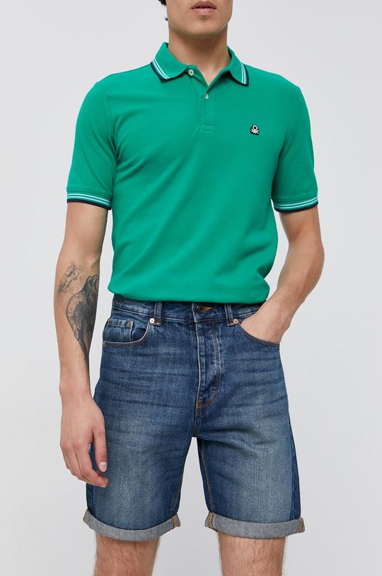 Джинсовые шорты United Colors of Benetton, синий хлопковые шорты united colors of benetton зеленый