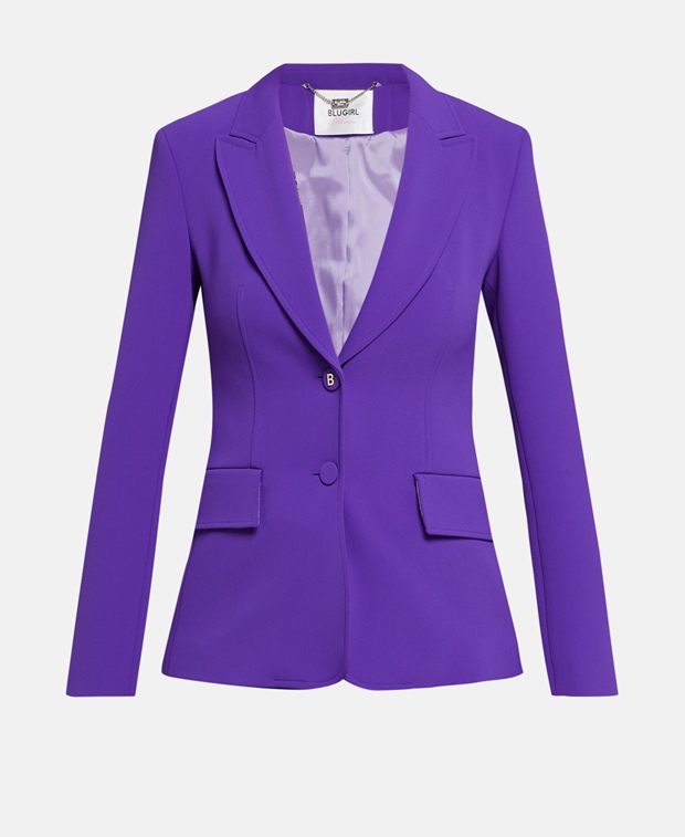Деловой пиджак Blugirl Blumarine, фиолетовый BLUMARINE