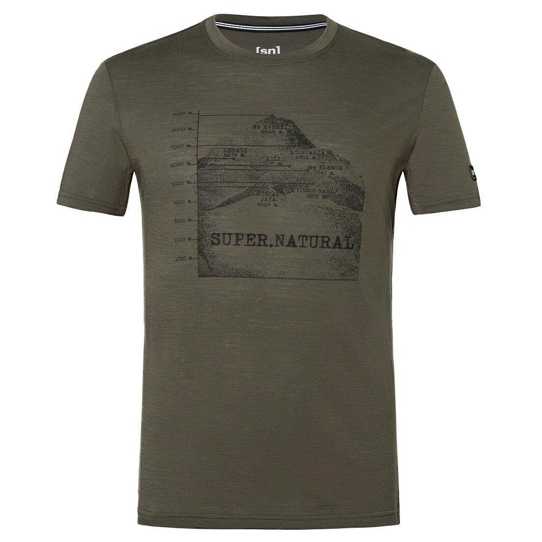 

Рубашка из мериноса Super Natural 7 Peaks Tee, цвет Black Ink/Jet Black
