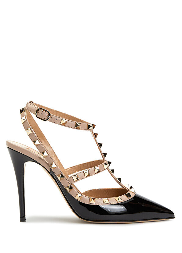

Черные лакированные туфли rockstud на каблуке Valentino Garavani, Черный