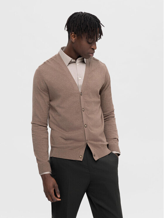 

Кардиган стандартного кроя Selected Homme, коричневый