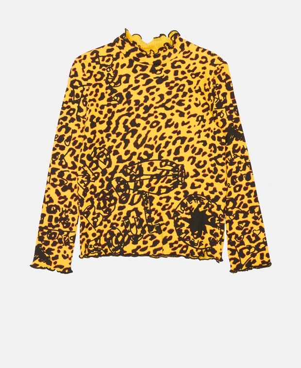 

Топ с длинными рукавами Desigual, желтый