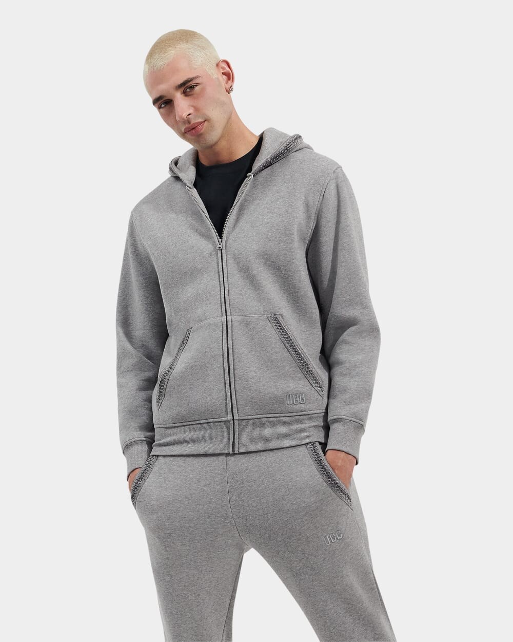 

Толстовка Tasman Full Zip Hoodie UGG, серый