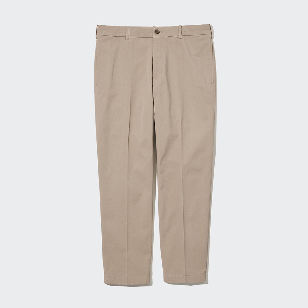 

Брюки Uniqlo длинные эластичне хлопковые повседневные, бежевый