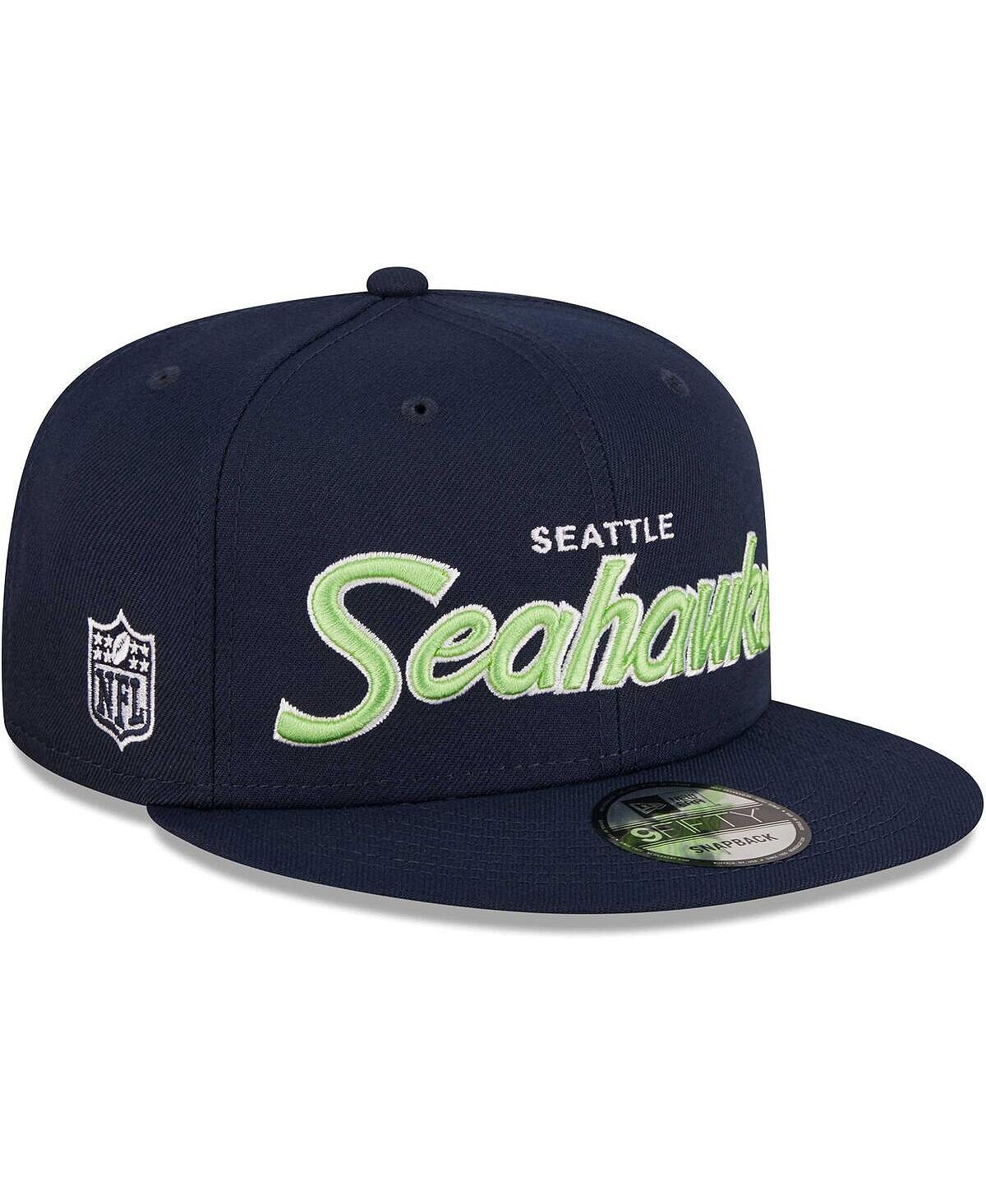

Мужская темно-синяя бейсболка Seattle Seahawks Script 9FIFTY Snapback New Era