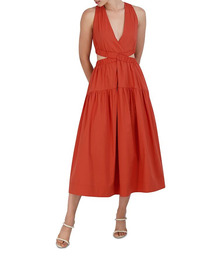 

Платье миди без рукавов Day с вырезом BCBGMAXAZRIA