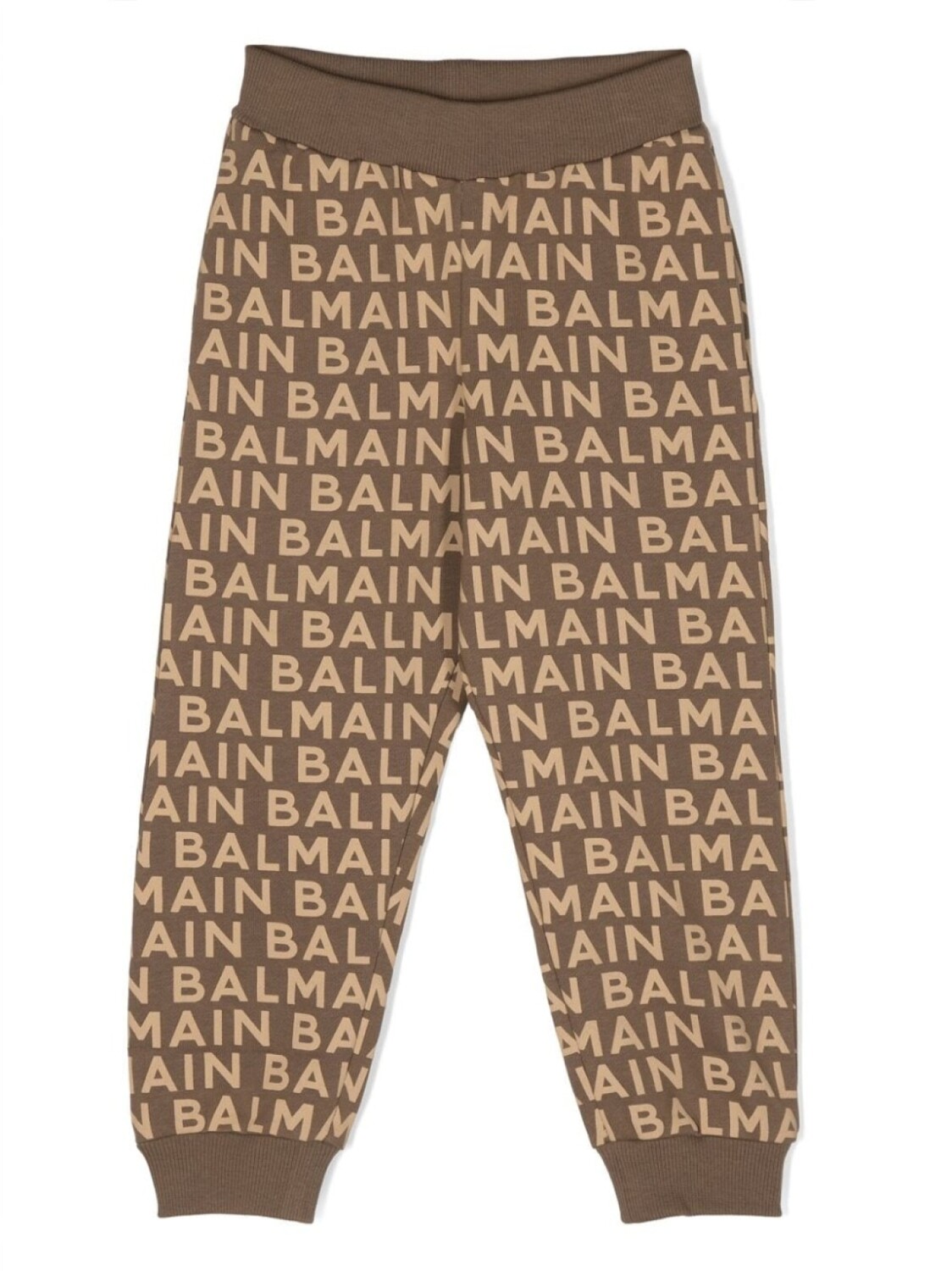 

Balmain Kids спортивные брюки с логотипом, коричневый