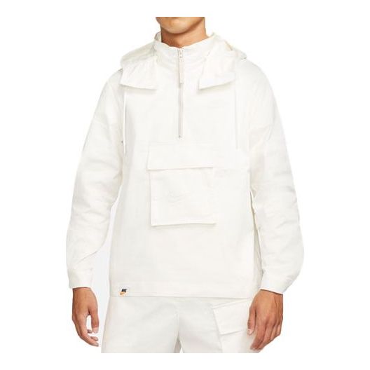 Куртка Nike Sportswear Half Zipper Sports Hooded Jacket White, белый
