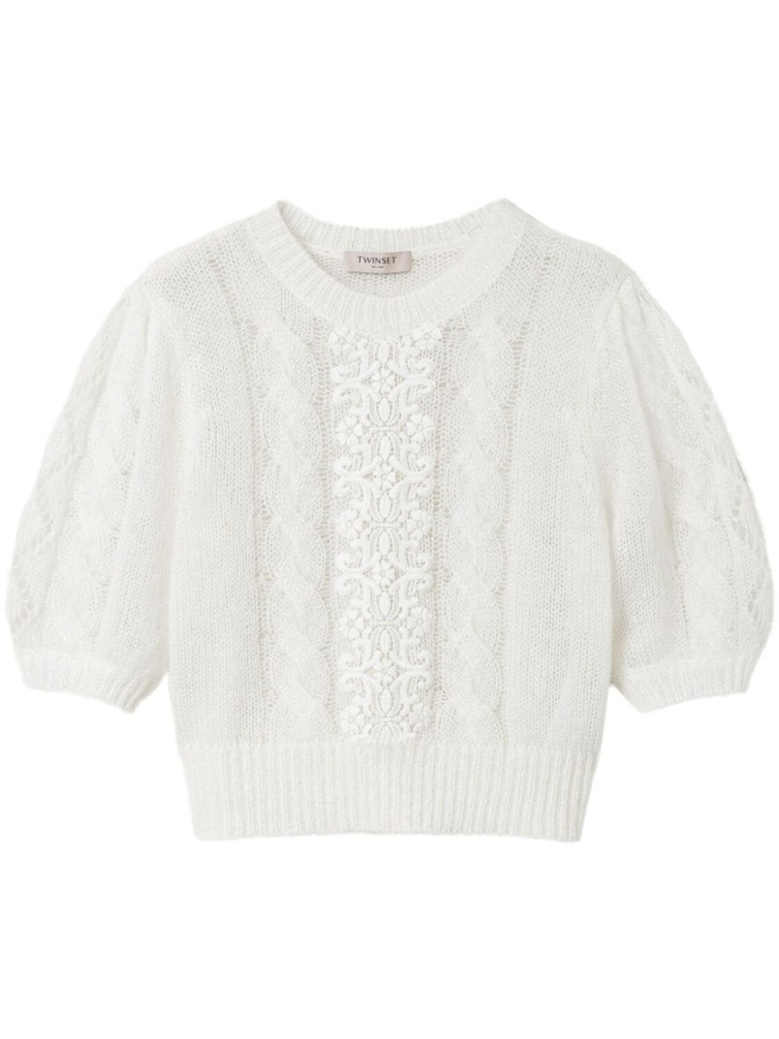 

TWINSET джемпер с кружевом, белый
