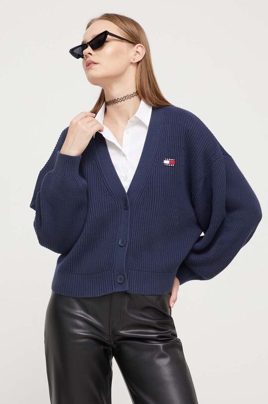 

Хлопковый кардиган Tommy Jeans, темно-синий