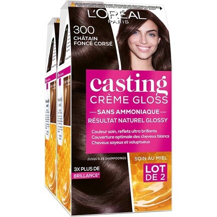 

Paris Casting Crёme Gloss Coloring Тон в тон Без аммиака 300 Темный Каштан, Casting Creme Gloss