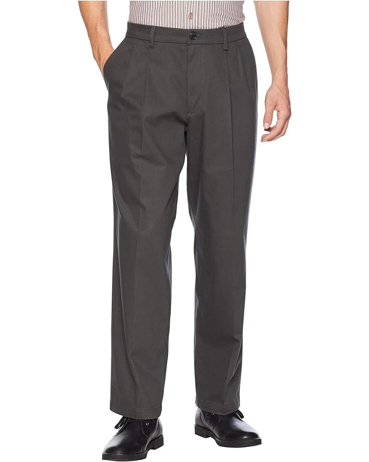 

Брюки Dockers Relaxed Fit Signature Khaki Lux Cotton Stretch D4 - Pleated, цвет Steelhead