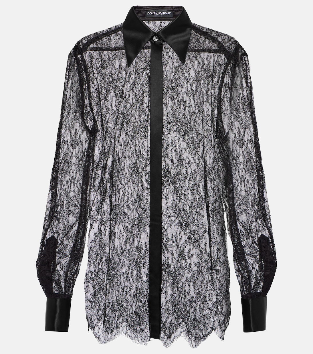 Блузка из цветочного кружева Dolce&Gabbana, черный