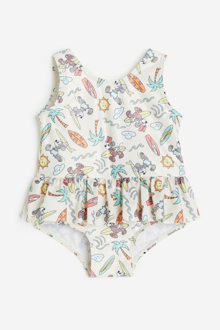 

Купальник с воланами H&M, бежевый