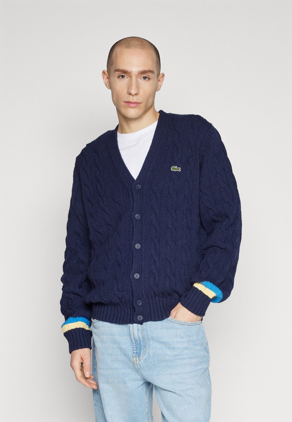 

Кардиган Lacoste, темно-синий/желтый/темно-синий