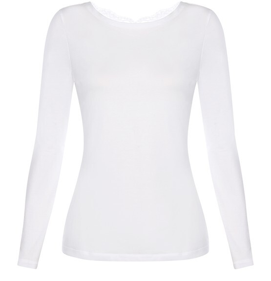 

Хлопковый топ с длинными рукавами La Perla, белый