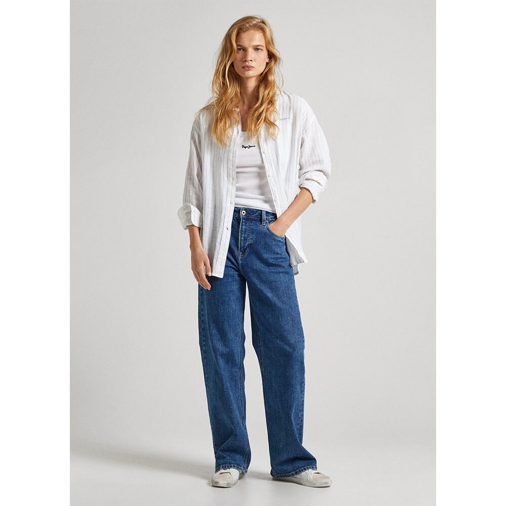 

Рубашка с длинным рукавом Pepe Jeans Polly, синий