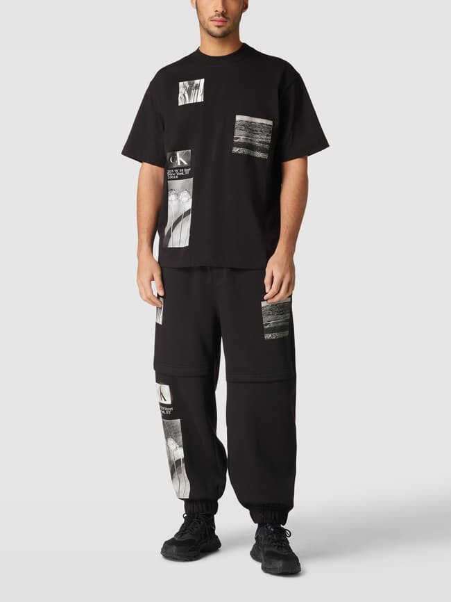 

Футболка с моделью значка «MULTI LANDSCAPE» Calvin Klein Jeans, черный