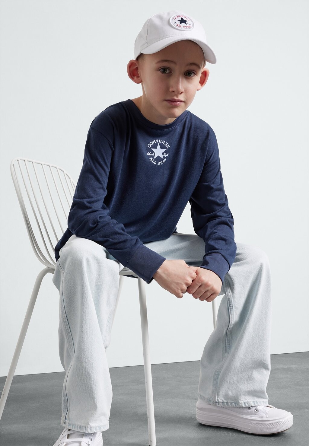 

Топ с длинными рукавами SUSTAINABLE CORE TEE UNISEX Converse, цвет navy