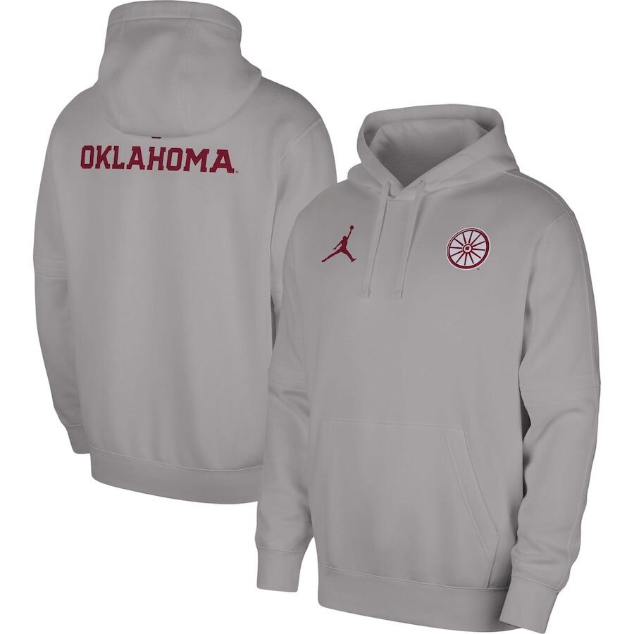 

Пуловер с капюшоном Jordan Brand Oklahoma Sooners, серый