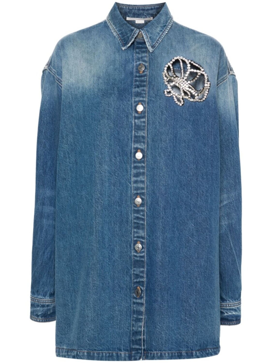 

Stella McCartney джинсовая рубашка с кристаллами, синий