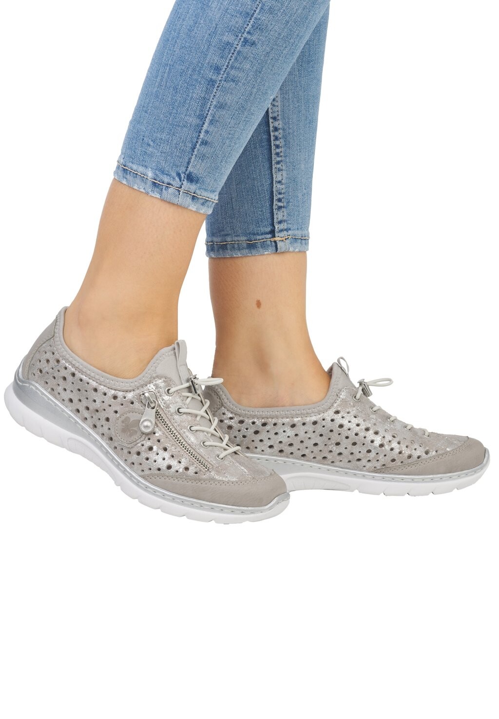 

Спортивные туфли на шнуровке HALBSCHUHE Rieker, цвет metallic