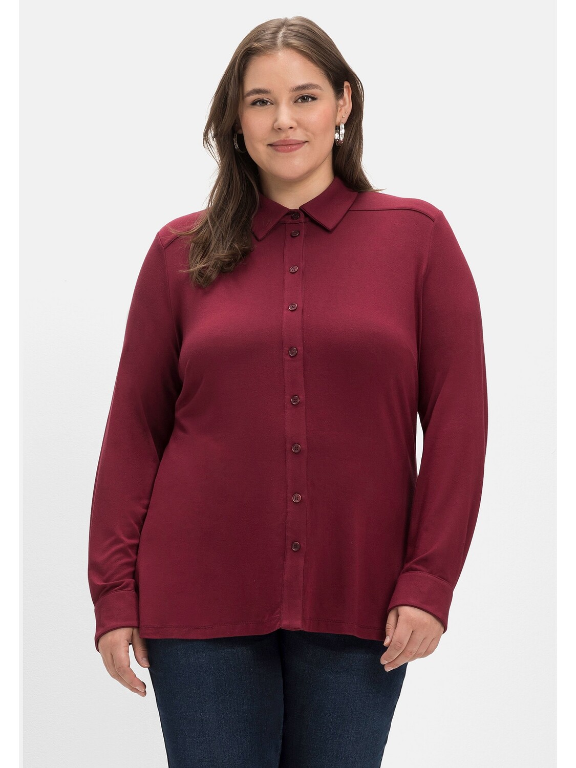 

Блуза sheego Shirt, цвет weinrot