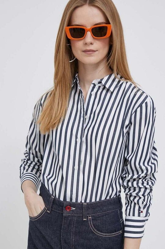 

Хлопковая рубашка Tommy Hilfiger, темно-синий