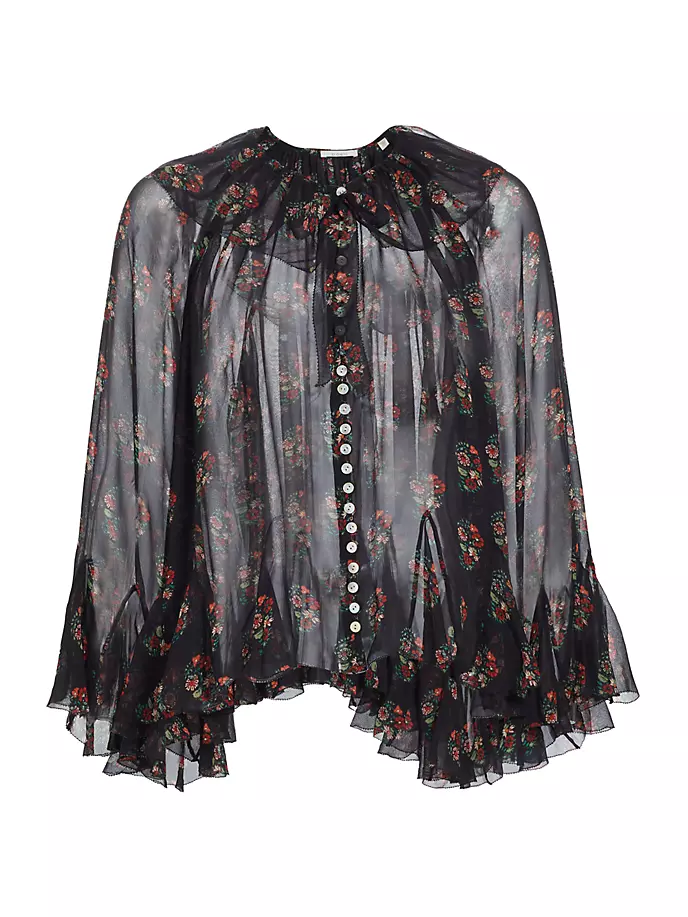 Шелковая блузка Kahira с цветочным принтом D Ô E N, цвет large paisley bouquet moyka schock signus 60d large d 100 l