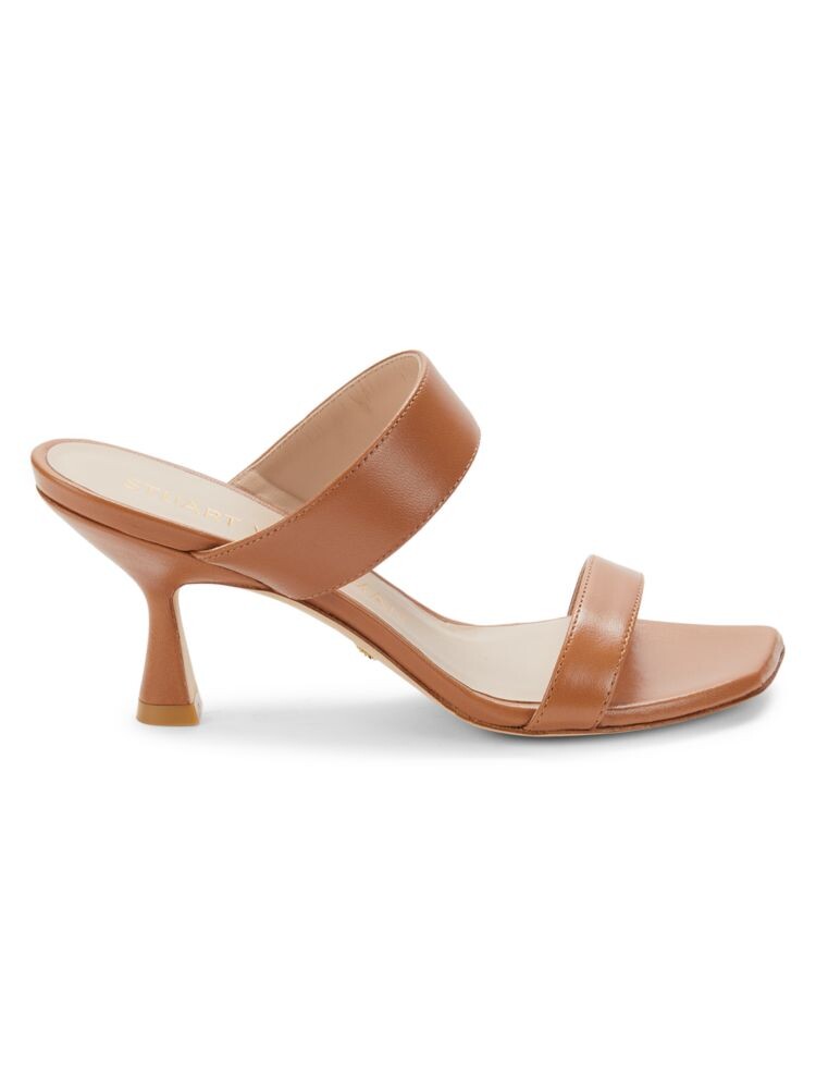 

Кристальные кожаные сандалии Stuart Weitzman, цвет Toffee