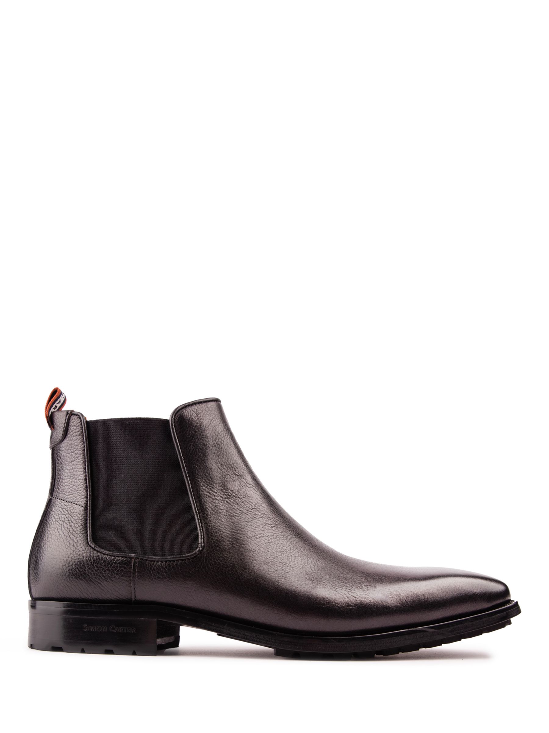 Кожаные ботинки челси Clover Simon Carter, черный ботинки челси мужские из флока классические ботинки ручной работы без застежки черные