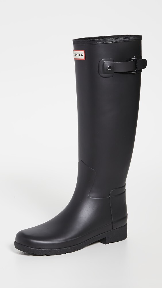 

Ботинки Hunter Boots Refined Tall Matte, черный
