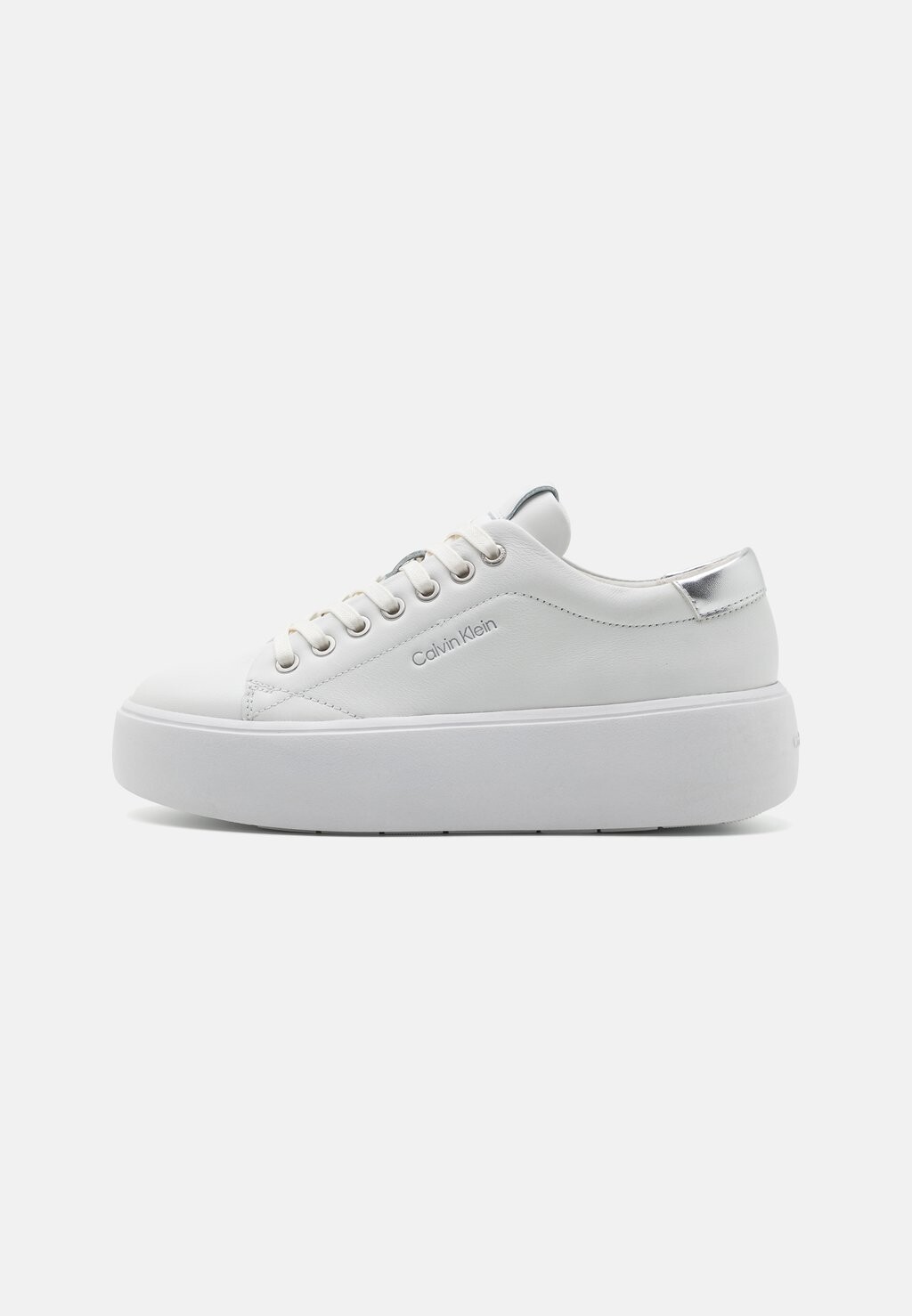 

Кроссовки Calvin Klein BUBBLE CUPSOLE LACE UP, цвет white/silver, Белый