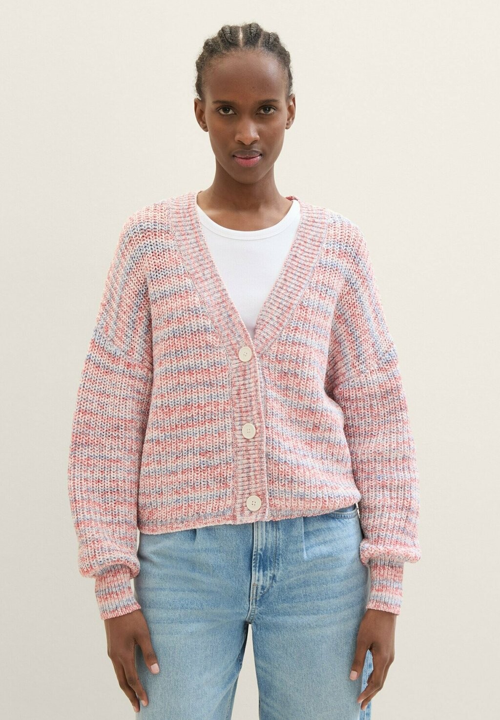 

Кардиган TOM TAILOR DENIM, цвет mouline with rose and blue