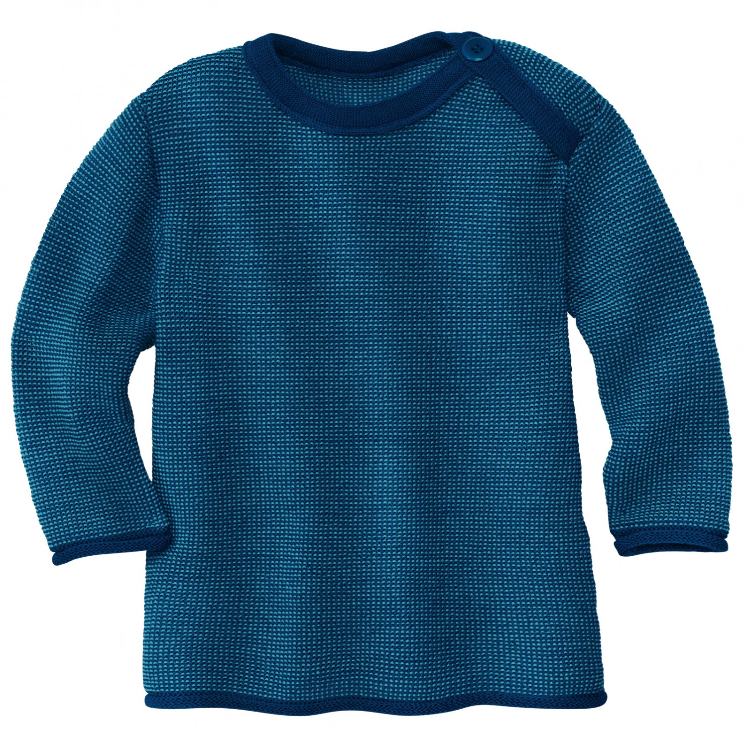 Свитер из мериноса Disana Kid's Melange Pullover, цвет Navy/Lagoon свитер для активного отдыха reima sweater haave navy рост 152
