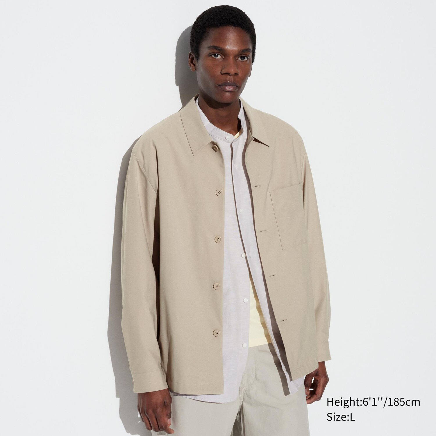 

Куртка-рубашка airsense UNIQLO, бежевый