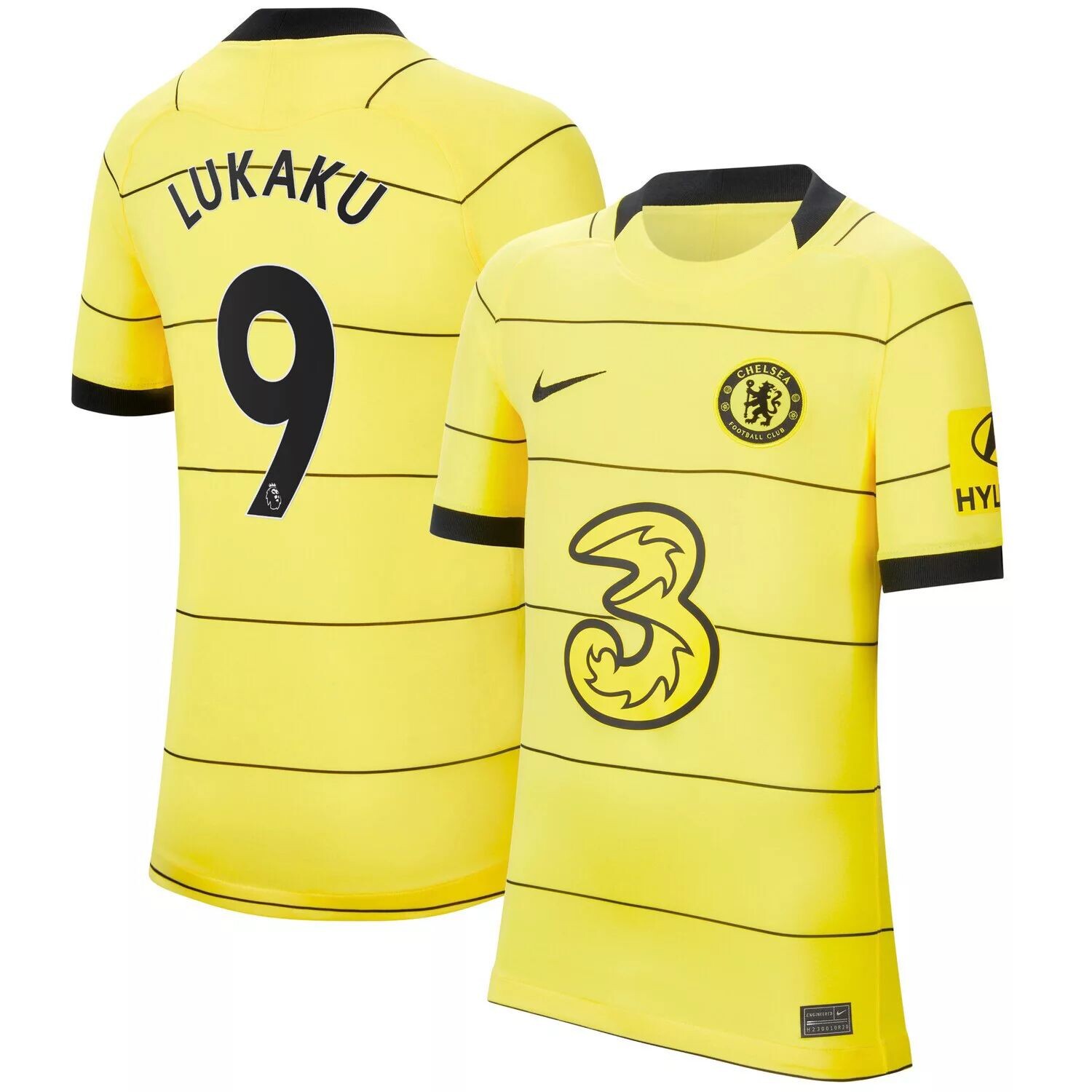 

Молодежная выездная реплика игрока Nike Romelu Lukaku Yellow Chelsea 2021/22 Nike