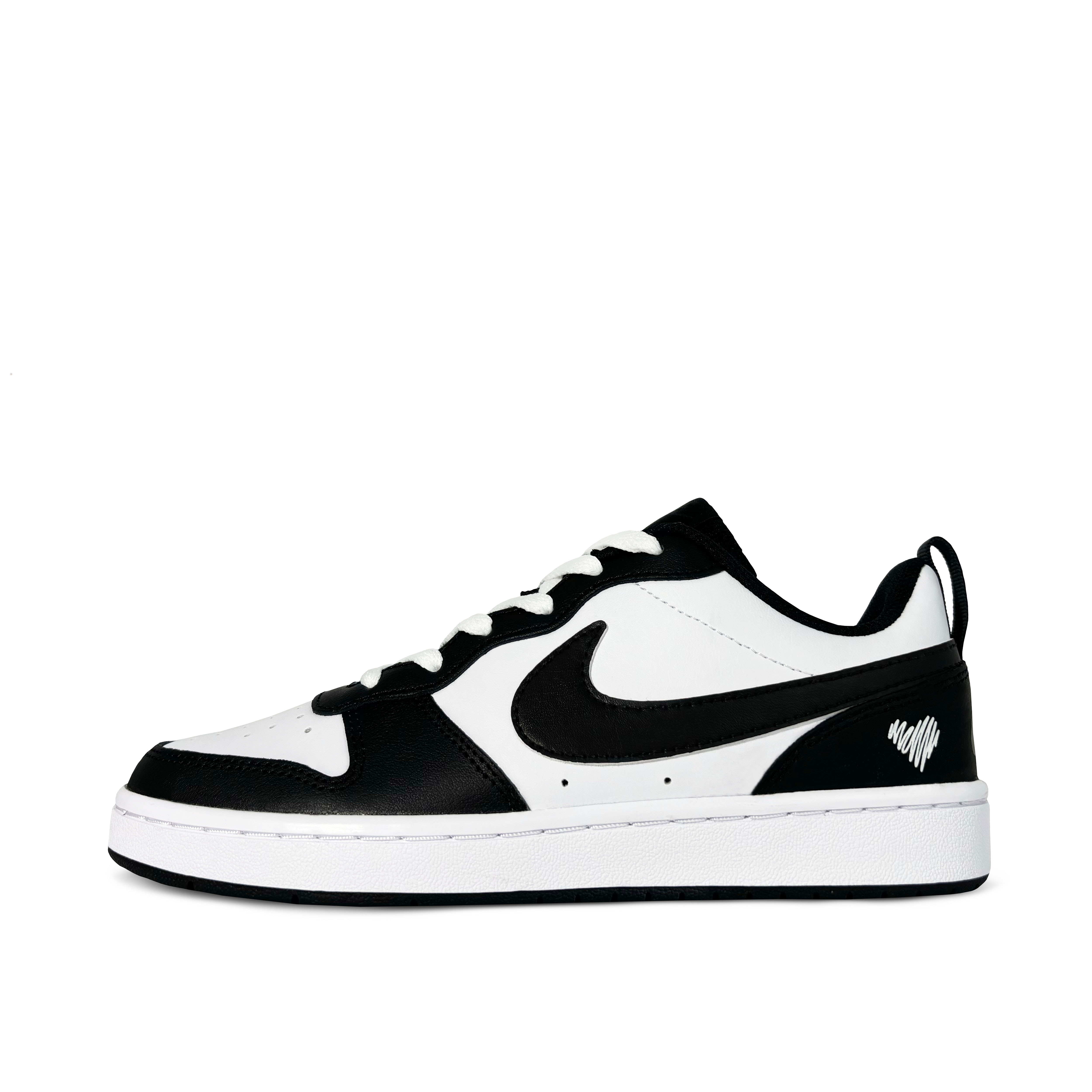 

Кроссовки Nike Court Borough Skateboarding Shoes Women's Low-top White, цвет Sketch of a heart