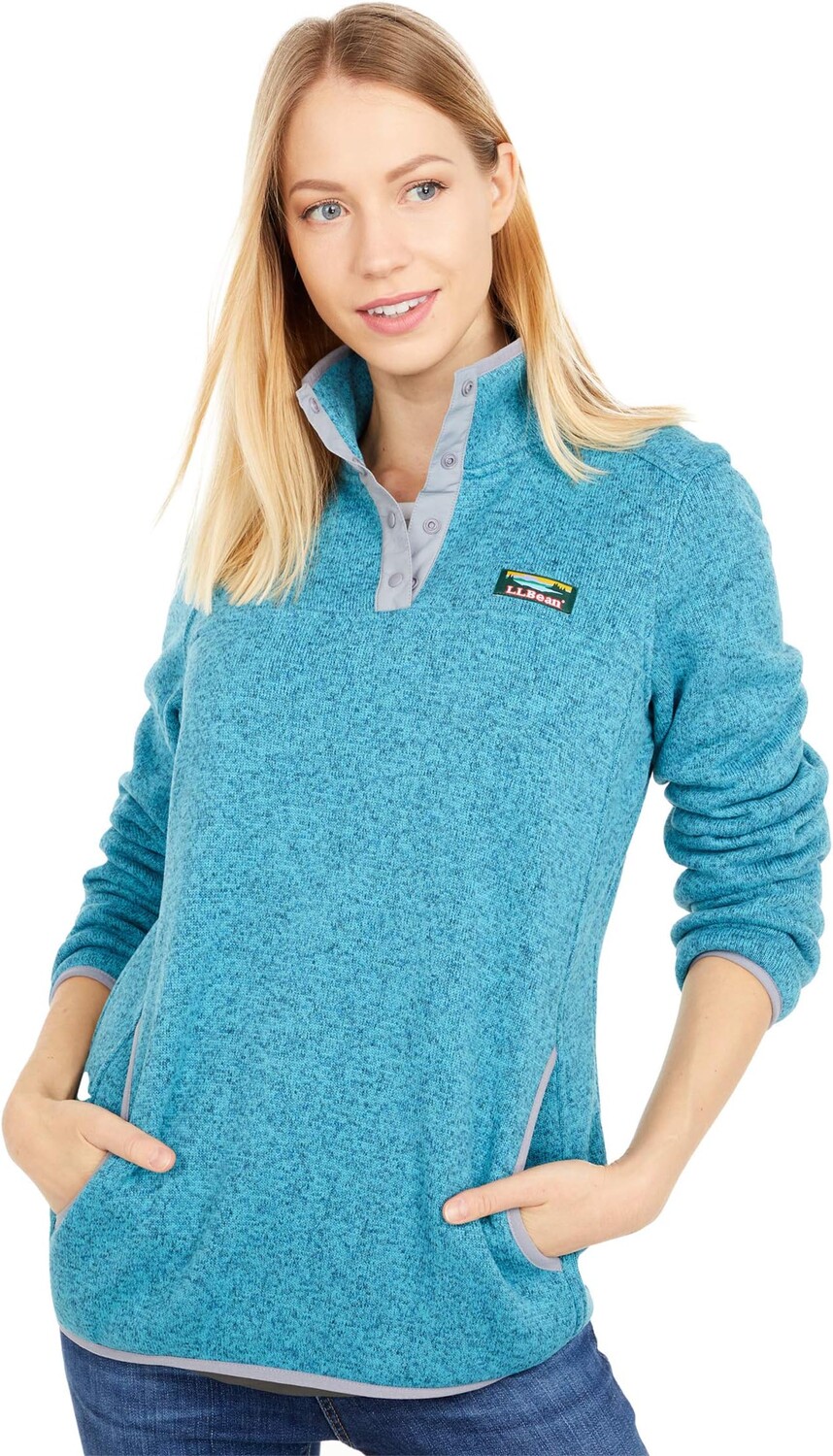 

Куртка Sweater Fleece Pullover L.L.Bean, цвет Evening Blue