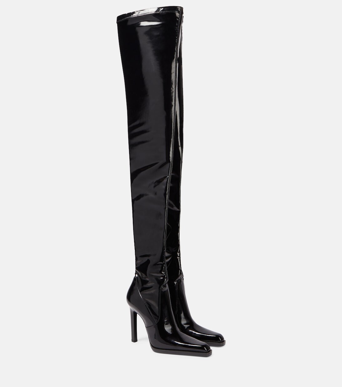 

Лаковые ботфорты nina Saint Laurent, черный