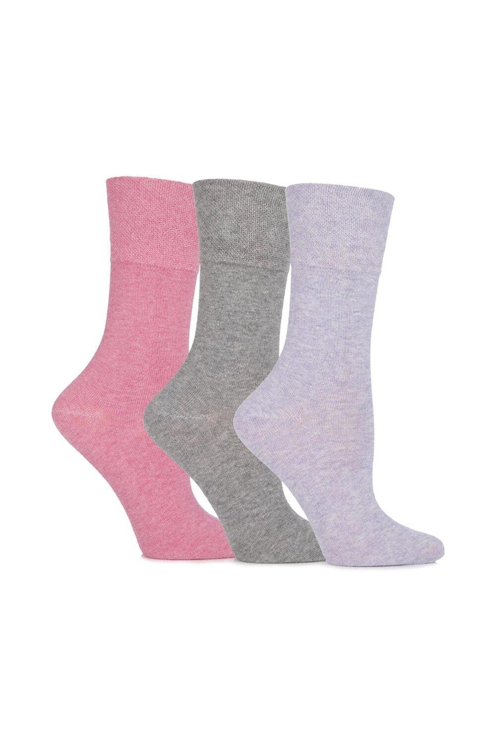 

3 пары однотонных хлопковых носков Sammy SOCKSHOP Gentle Grip, мультиколор