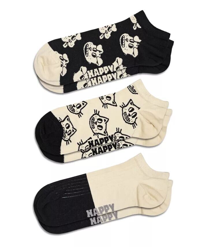 

Комплект из 3 низких носков для домашних животных Happy Socks, черный