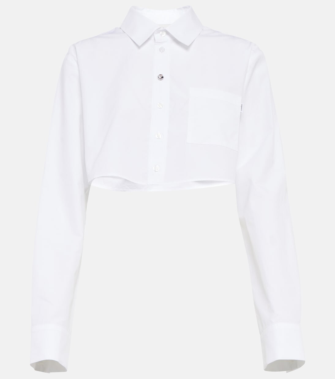 

Укороченная рубашка из хлопка Coperni, белый