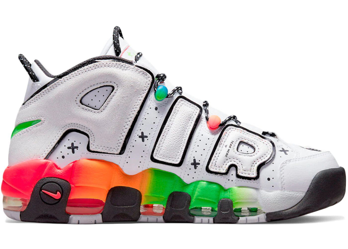 

Кроссовки Nike Air More Uptempo Ghost, белый / радужный