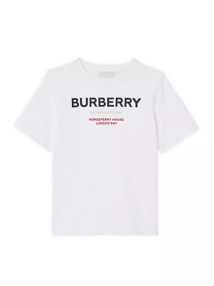 

Футболка Little Kid's & Kid's Cedar с логотипом Burberry, белый