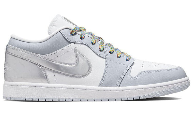 

Кроссовки Nike Air Jordan 1 Low SE, белый / серебристый металлик / платиновый