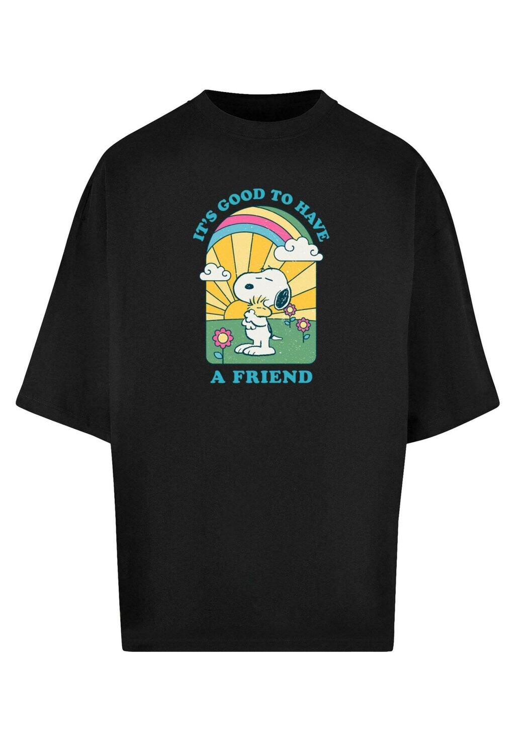 

Футболка с принтом PEANUTS ITS GOOD TO HAVE A FRIEND HUGE Merchcode, цвет black